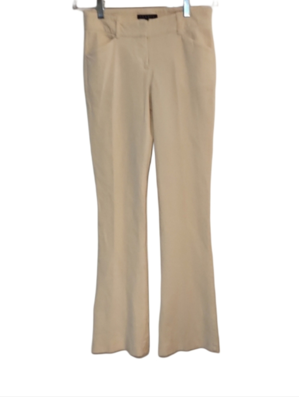 Theory Soft Cream Ivory Wool Flair Pants Size 2 - Picture 2 of 10